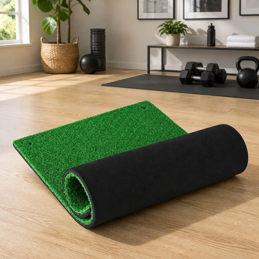 Golf Hitting Mat Green 60x30cm Portable Foldable Non-Slip Training Aid