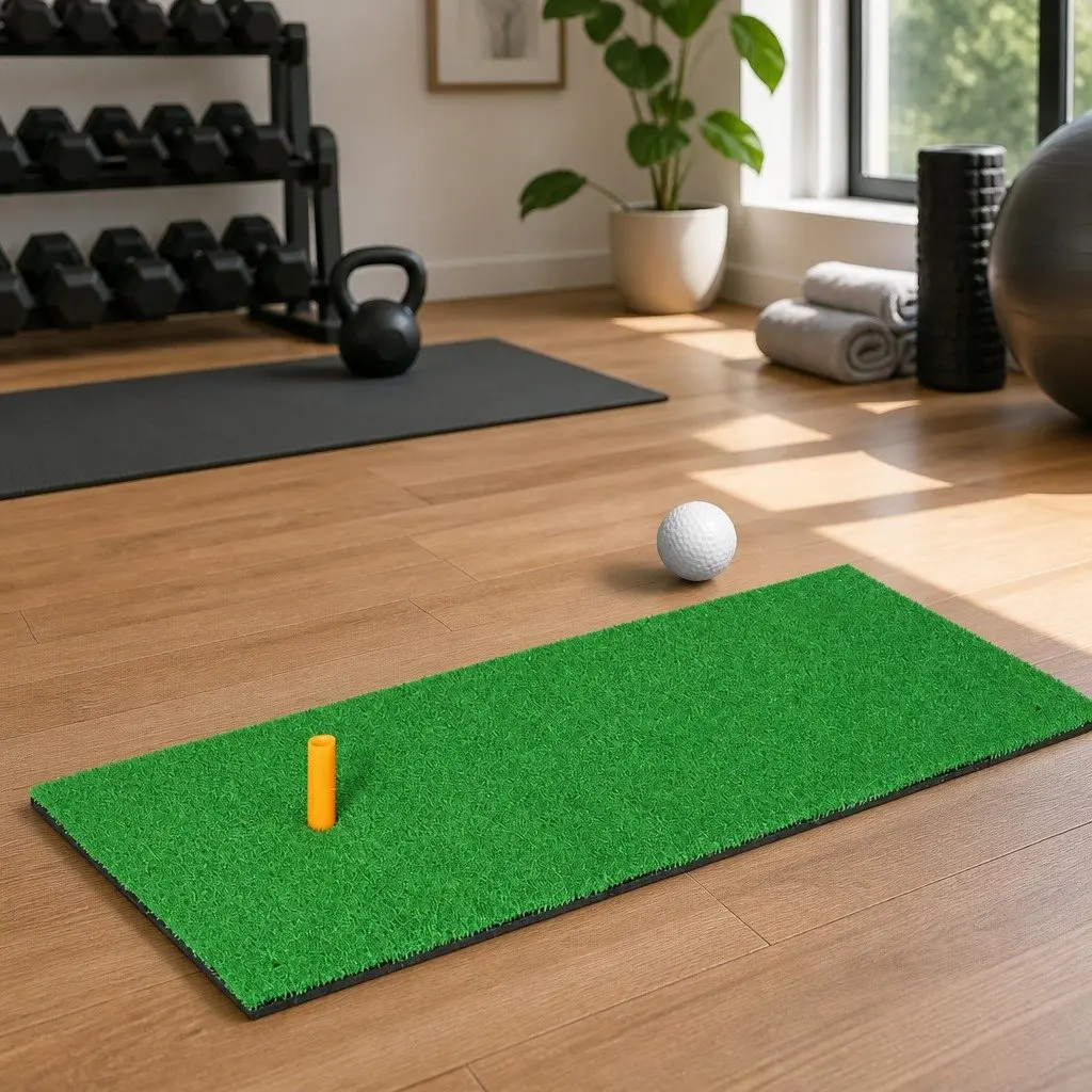 Golf Hitting Mat Green 60x30cm Portable Foldable Non-Slip Training Aid