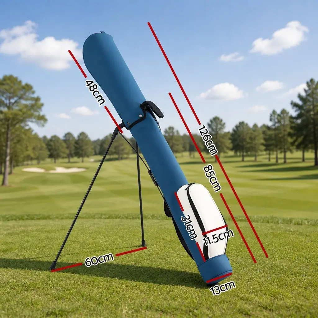 Golf Stand Bag Lightweight Sunday Pitch And Putt Carry Compact Design Blue