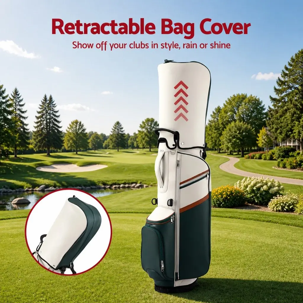 Golf Stand Bag Green Lightweight Dual Strap Club Divider Walking Course
