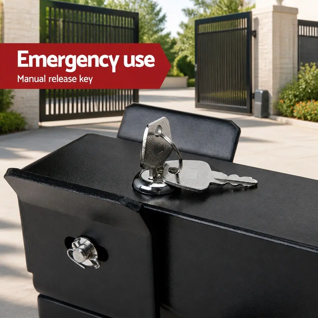 Electric Gate Lock Black 24V Wired Control Heavy Duty Metal Construction