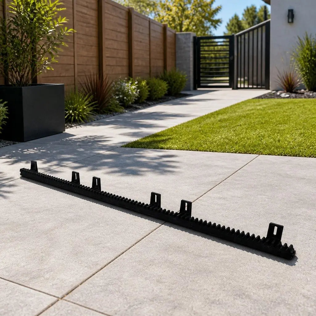 Sliding Gate Opener Rack Rail Kit Black Heavy Duty Nylon Reinforced Gear Racks 4 Piece
