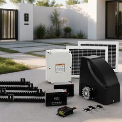 Automatic Solar Gate Opener Kit 20W 600KG Heavy Duty Sliding Gate Remote Control