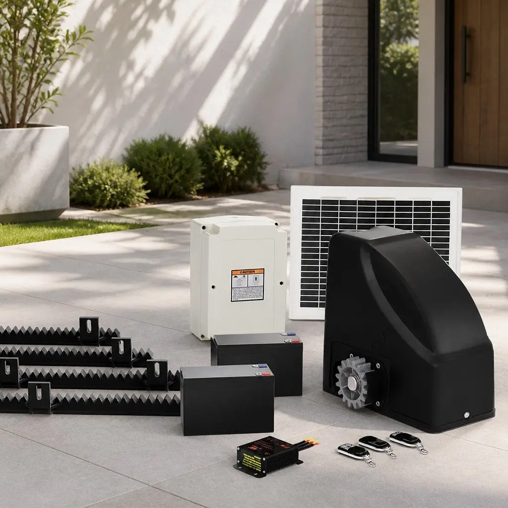 Solar Powered Automatic Gate Opener 600kg Capacity 4m Length with Remote Control