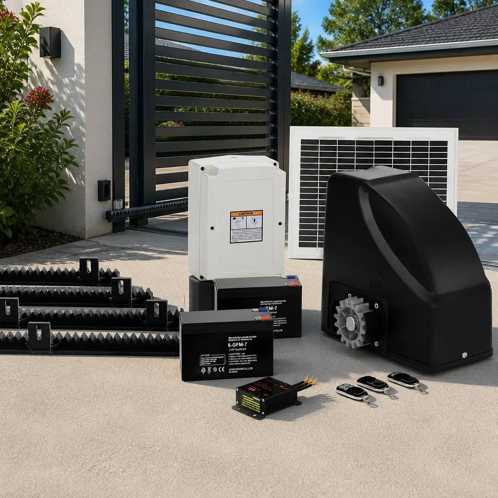 Solar Powered Automatic Gate Opener 600kg Capacity 4m Length with Remote Control