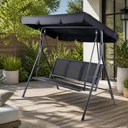 Compact and Comfortable Three-Seater Swing Chair