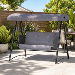 Compact and Strong 3-Seater Swing Chair for Outdoors