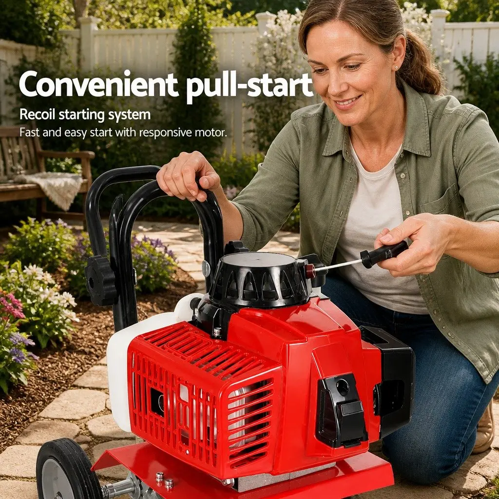 63cc Hand-held Garden Tiller