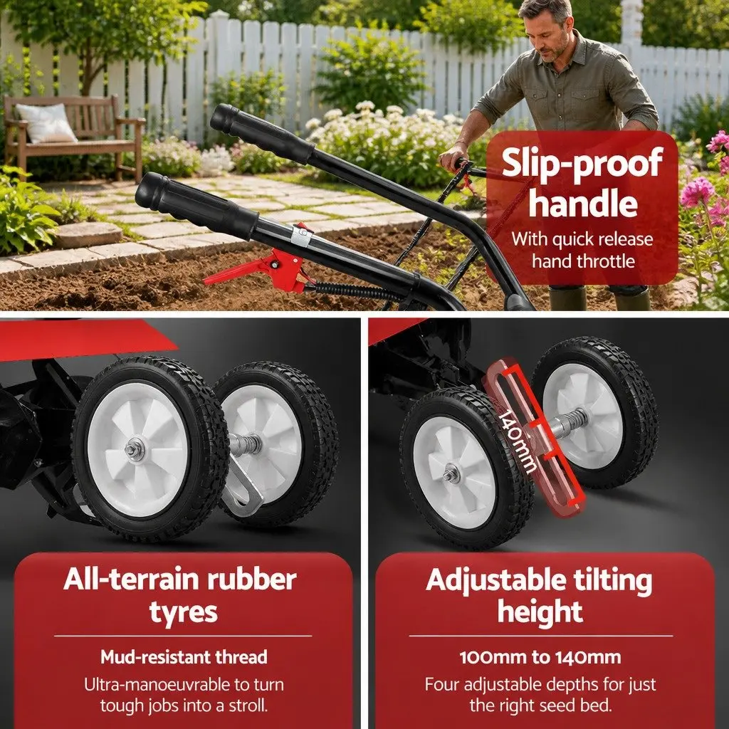 63cc Hand-held Garden Tiller