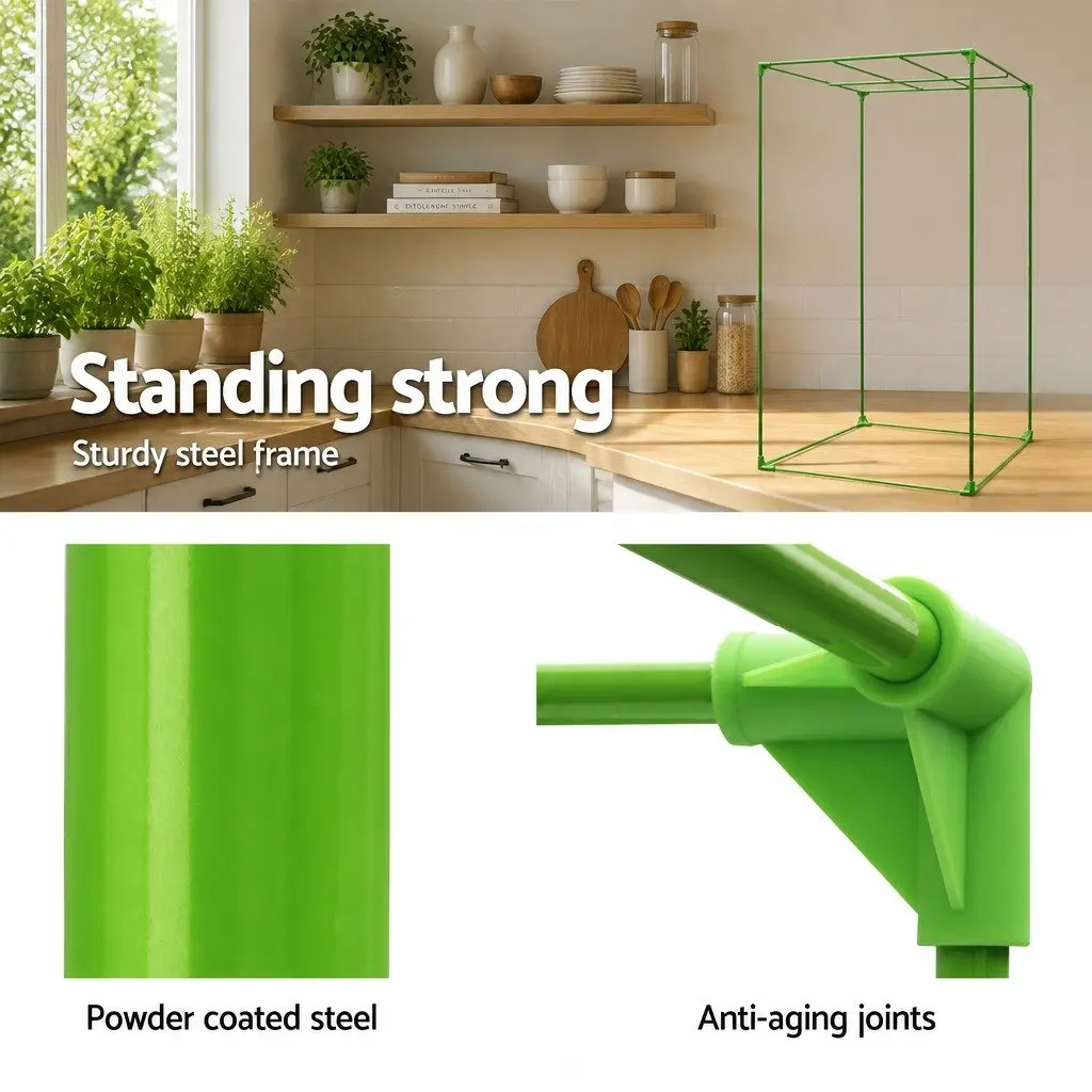 Grow Tent 120x60x150cm Steel Frame Hydroponics Indoor Plant System