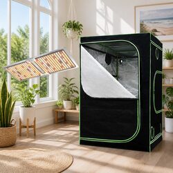 Indoor Grow Tent Kit 150x150x200cm Full Spectrum LED Light 220W Smart Control