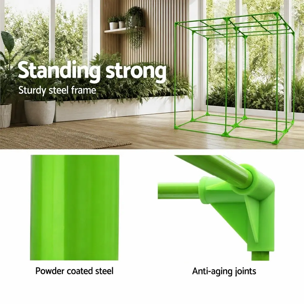 Grow Tent Black Green 200x200x200cm Hydroponics Indoor Plant Room System Kit