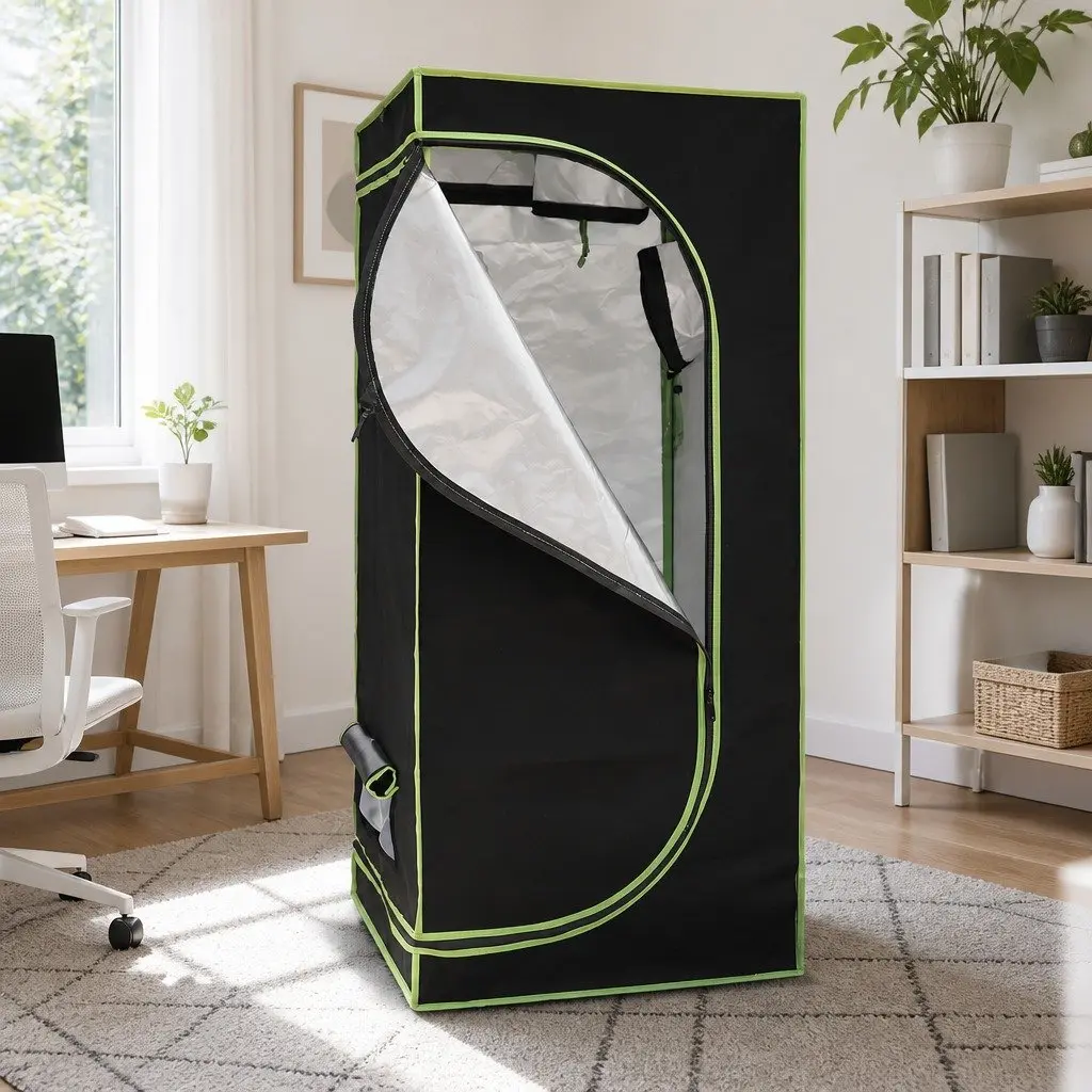 Grow Tent Black Green 80x80x160CM Lightweight Portable Hydroponics Indoor Plant Room Ventilation System