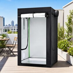 Grow Tent Kit 120x120x200cm Hydroponics Indoor Growing System Black