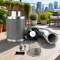 Compact 4" Hydroponics Grow Tent Ventilation Kit