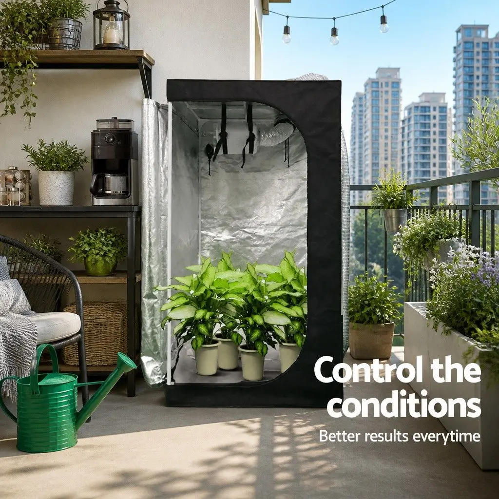 4" Hydroponics Grow Tent Ventilation Kit Silver Indoor Plant Odour Control