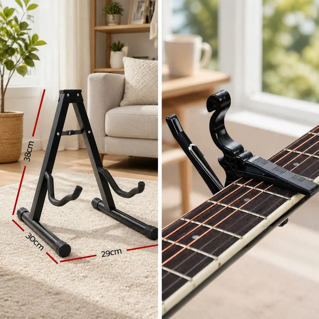 41 Inch Acoustic Guitar 5-Band EQ Cutaway Electric Output Stand Included