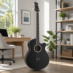 Concise 43-Inch Acoustic Bass Guitar with 4-Band EQ