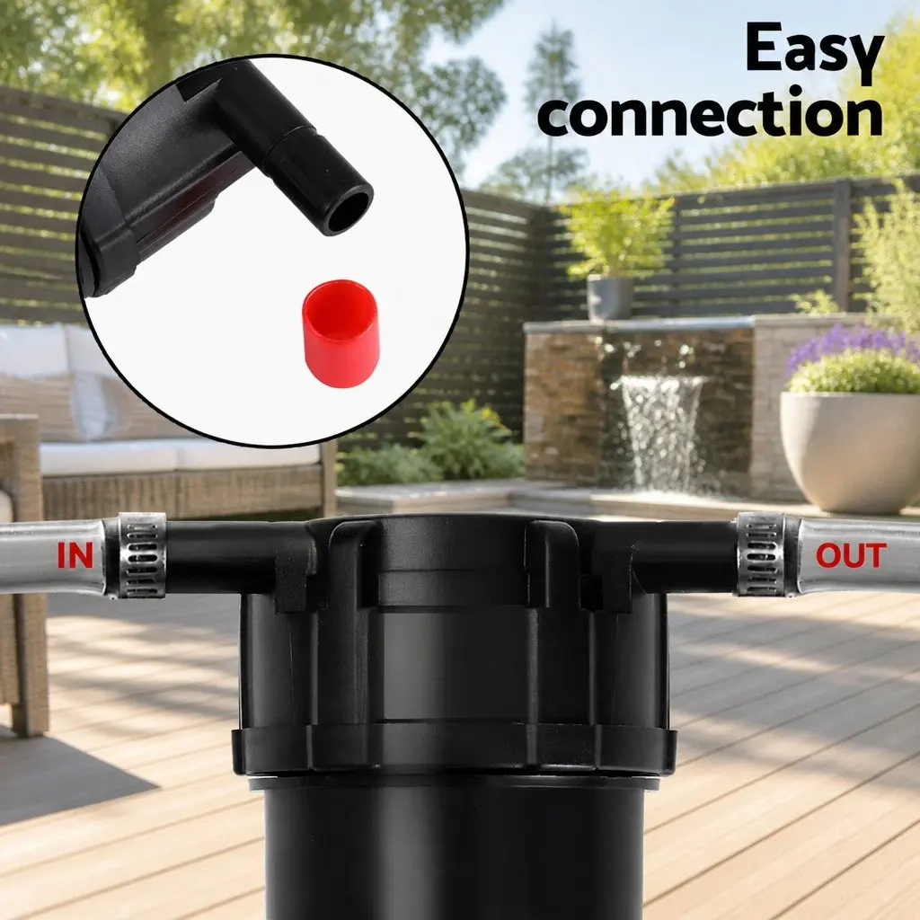Water Pump Black 12V 4L/Min Flow Rate Self-Priming Diaphragm for Camping Caravan