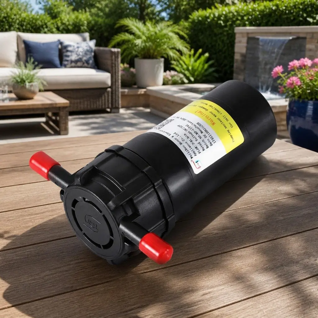 Water Pump Black 12V 4L/Min Flow Rate Self-Priming Diaphragm for Camping Caravan