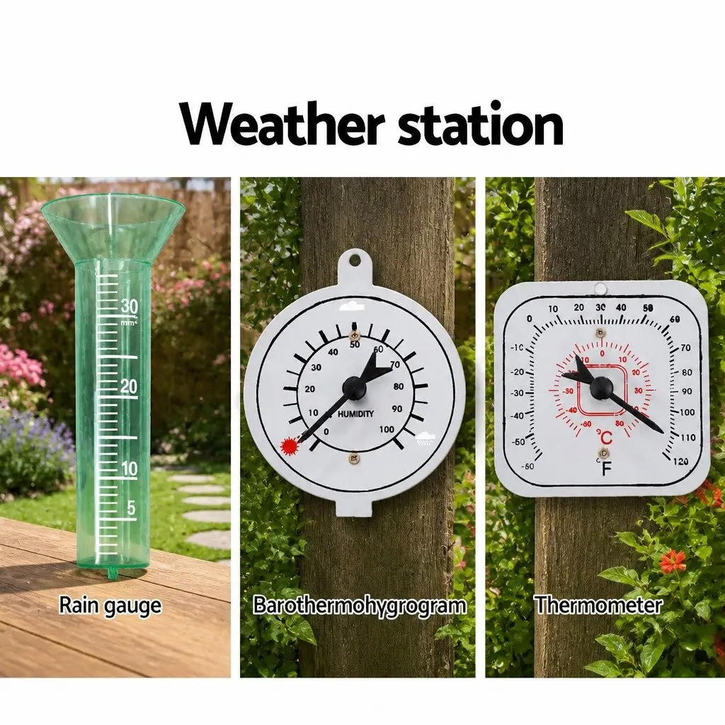 Garden Windmill 6FT Outdoor Ornament Weathervane 12 Blade Metal Decoration Grey