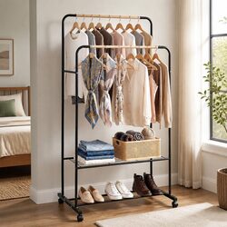 Double Rod Clothes Rack for Your Everyday Needs