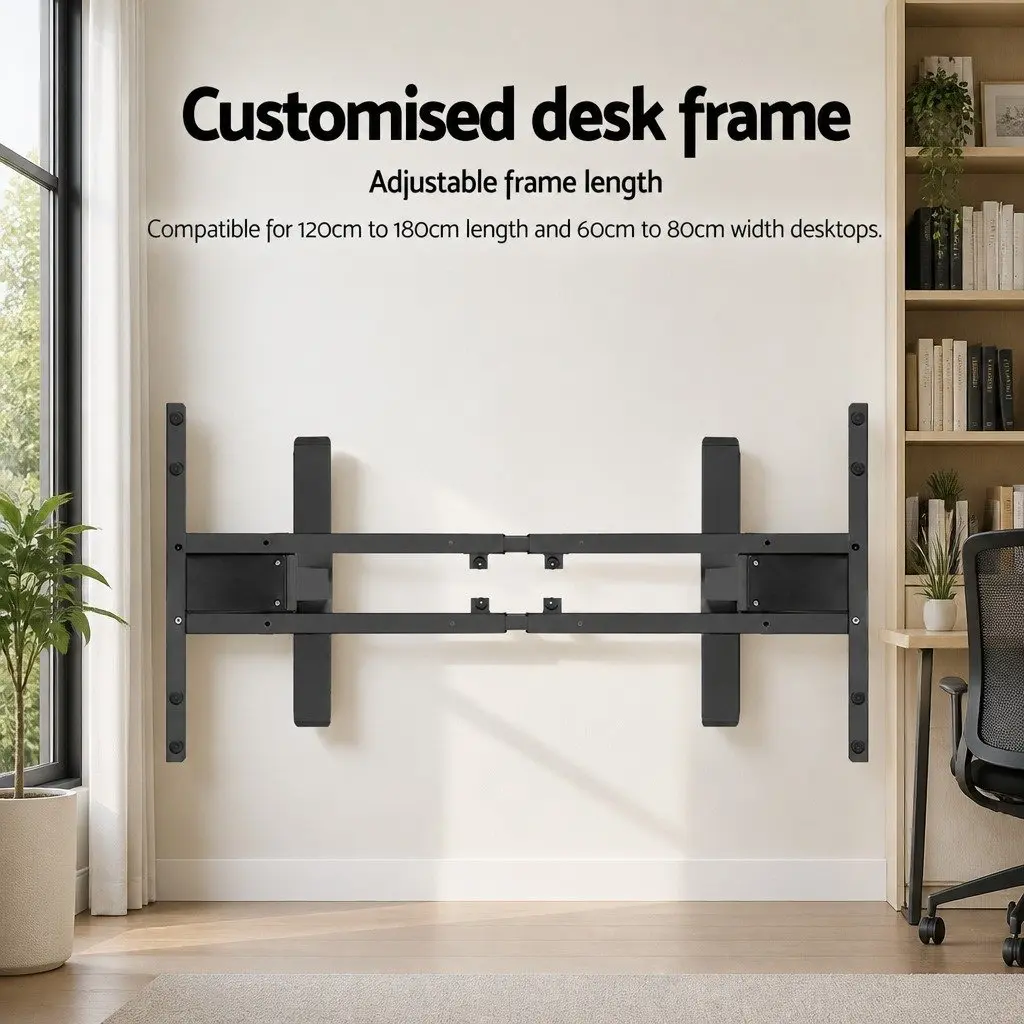 Motorised Standing Desk Frame Black Height Adjustable Dual Motor Office Workstation