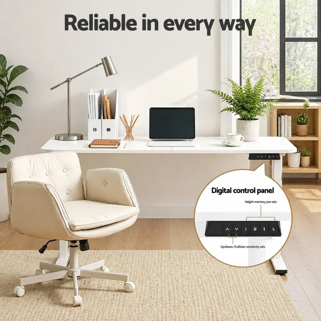 Electric Standing Desk with Office Chair Bundle