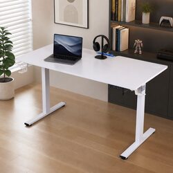 Compact 140cm Electric Standing Desk with RGB Edge Lighting