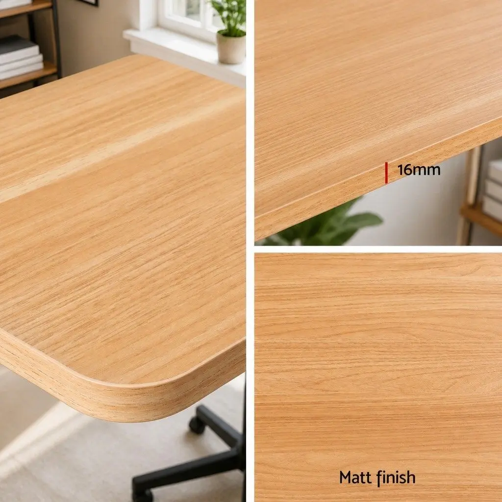 Electric Motorised Adjustable Desk Oak 120cm Height Preset Home Office