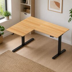 L-Shape Electric Standing Desk: Simple and Effective