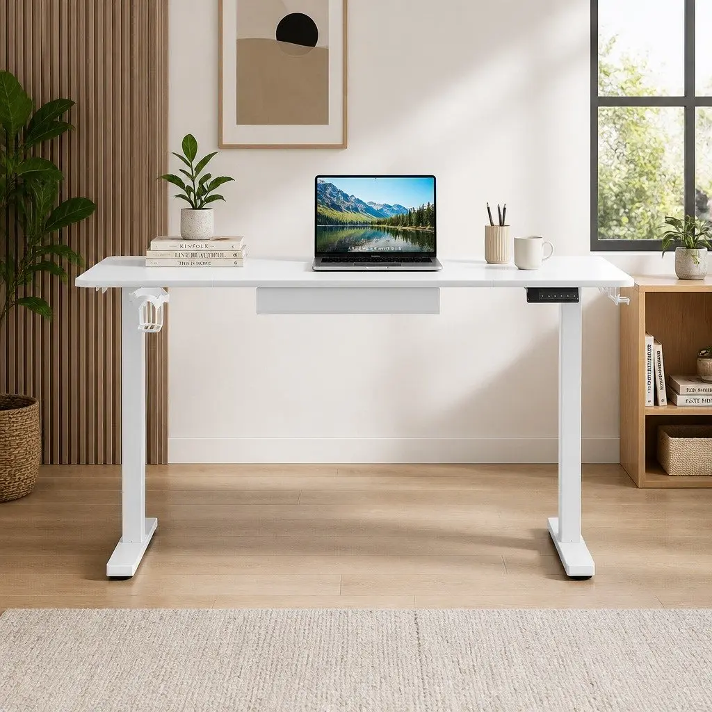 Electric Standing Desk 140cm Adjustable Height Motorised Office Home Work Sit