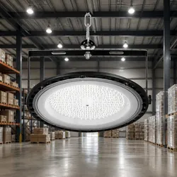 150W LED High Bay Light Industrial Workshop Warehouse Ceiling Lamp Black