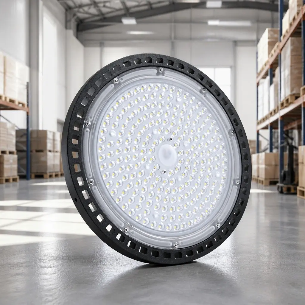 LED High Bay Light 100W UFO Industrial Workshop Warehouse Ceiling Lamp Black