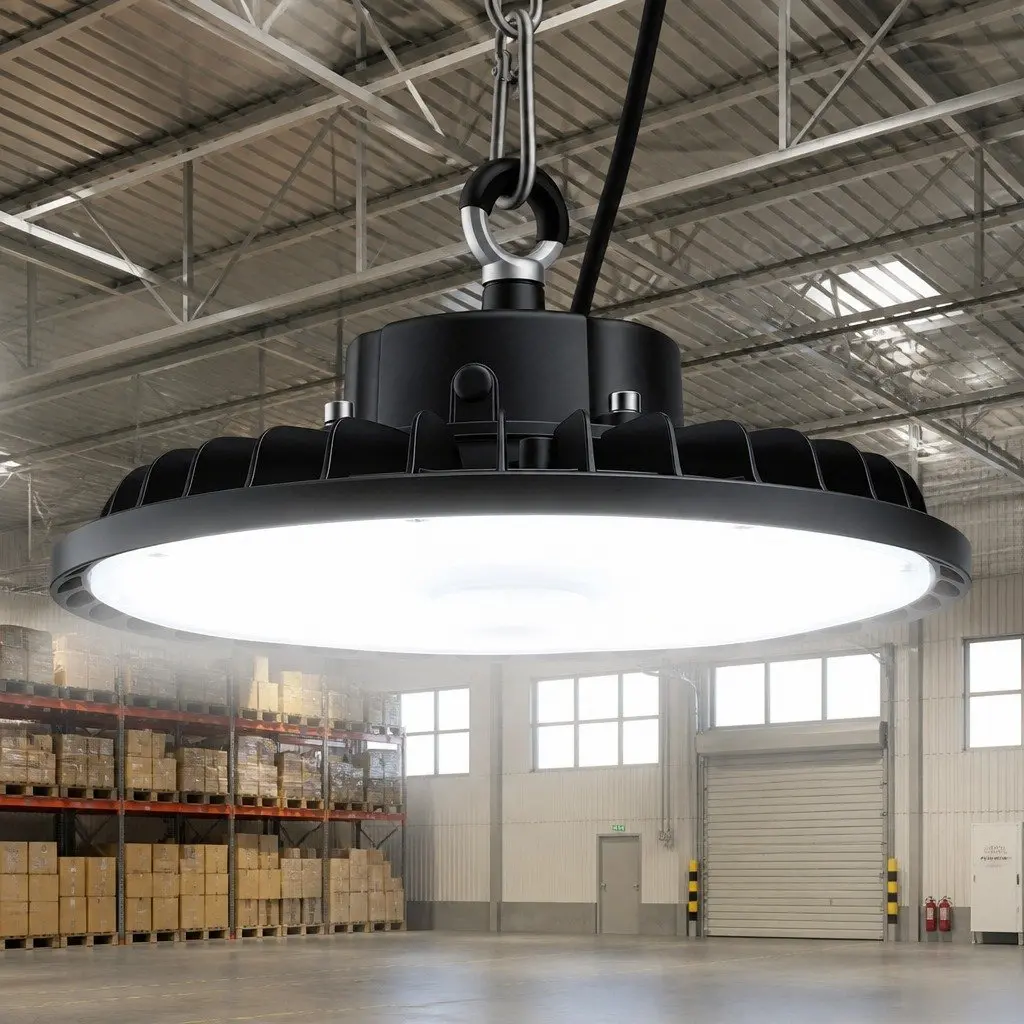 UFO LED High Bay Light 150W Motion Sensor Ceiling Warehouse Industrial Lighting