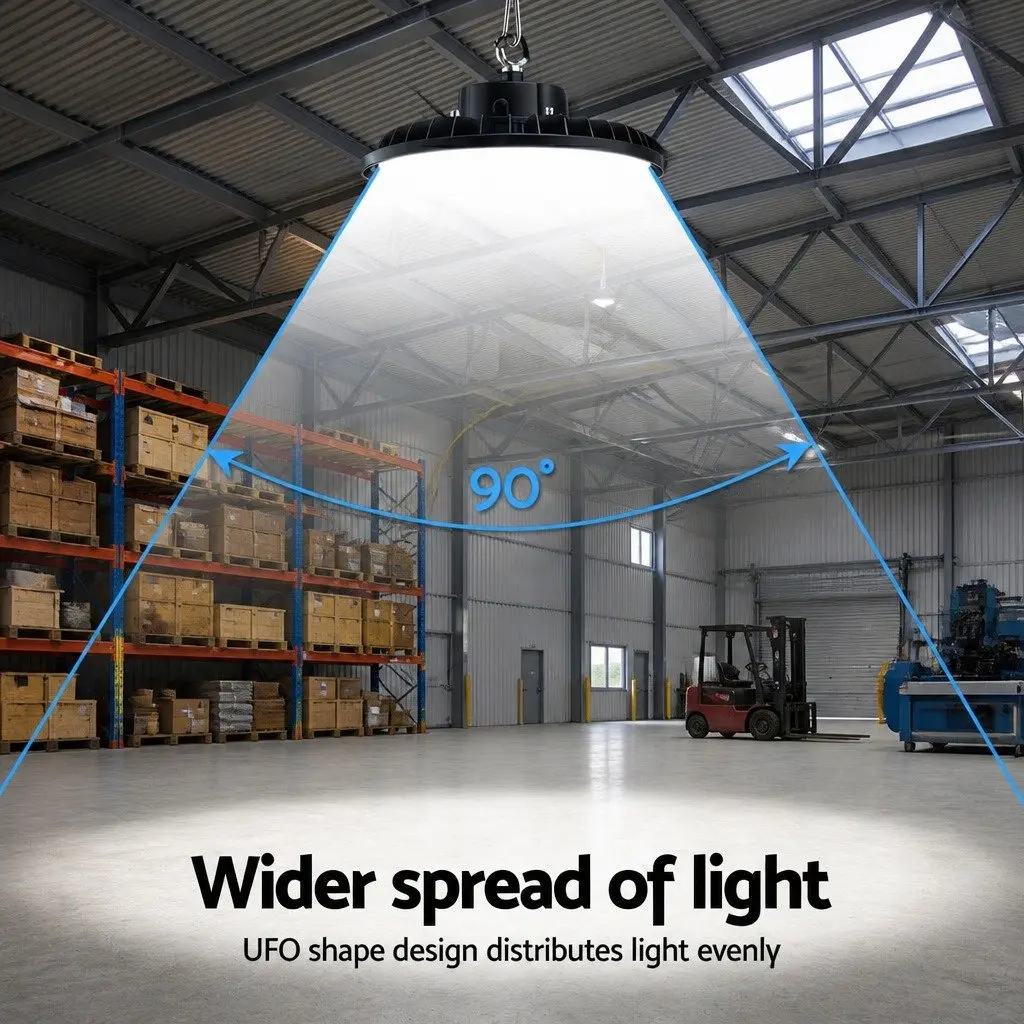 UFO LED High Bay Light 150W Motion Sensor Ceiling Warehouse Industrial Lighting