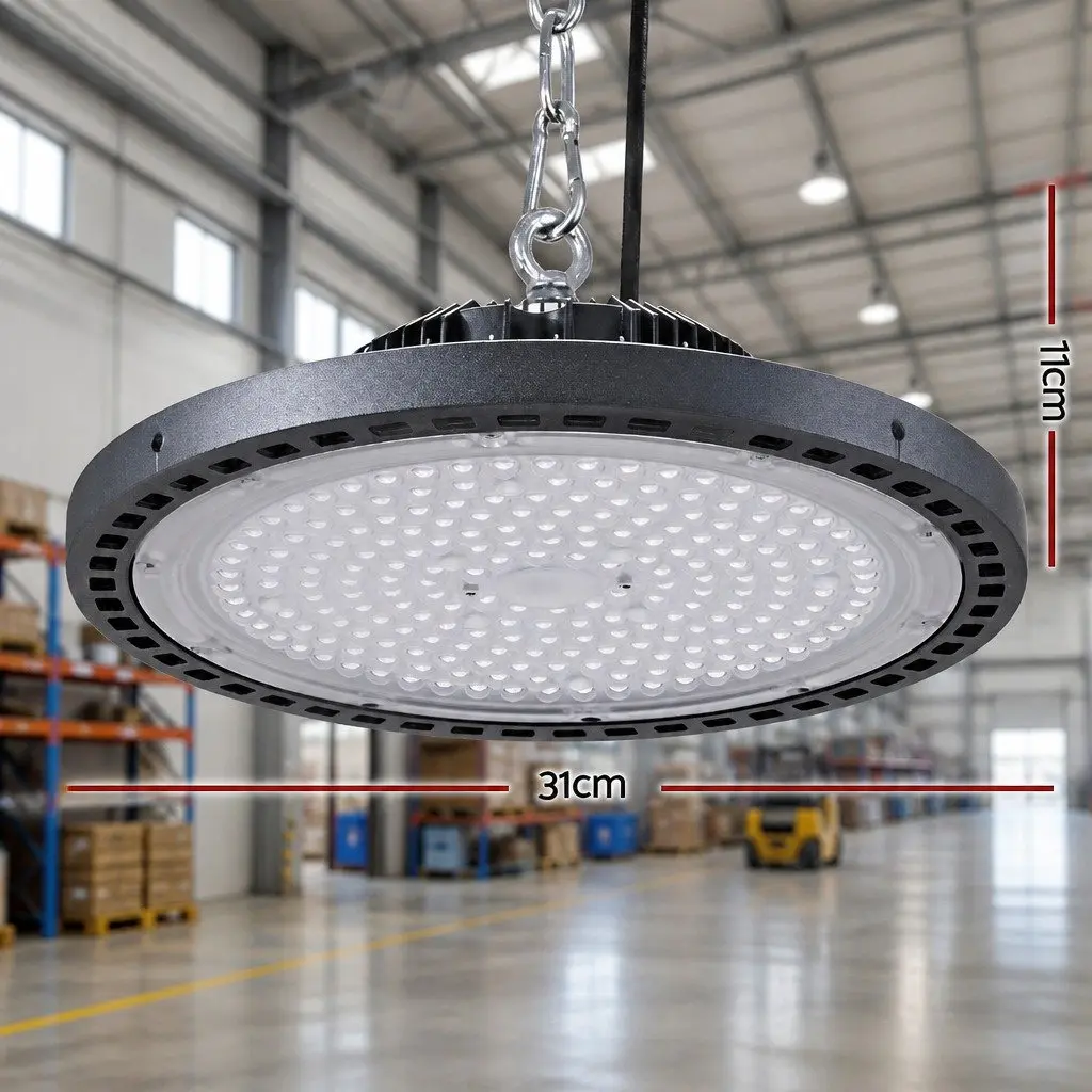 LED High Bay Light Black 150W Industrial Workshop Warehouse Ceiling Lamp