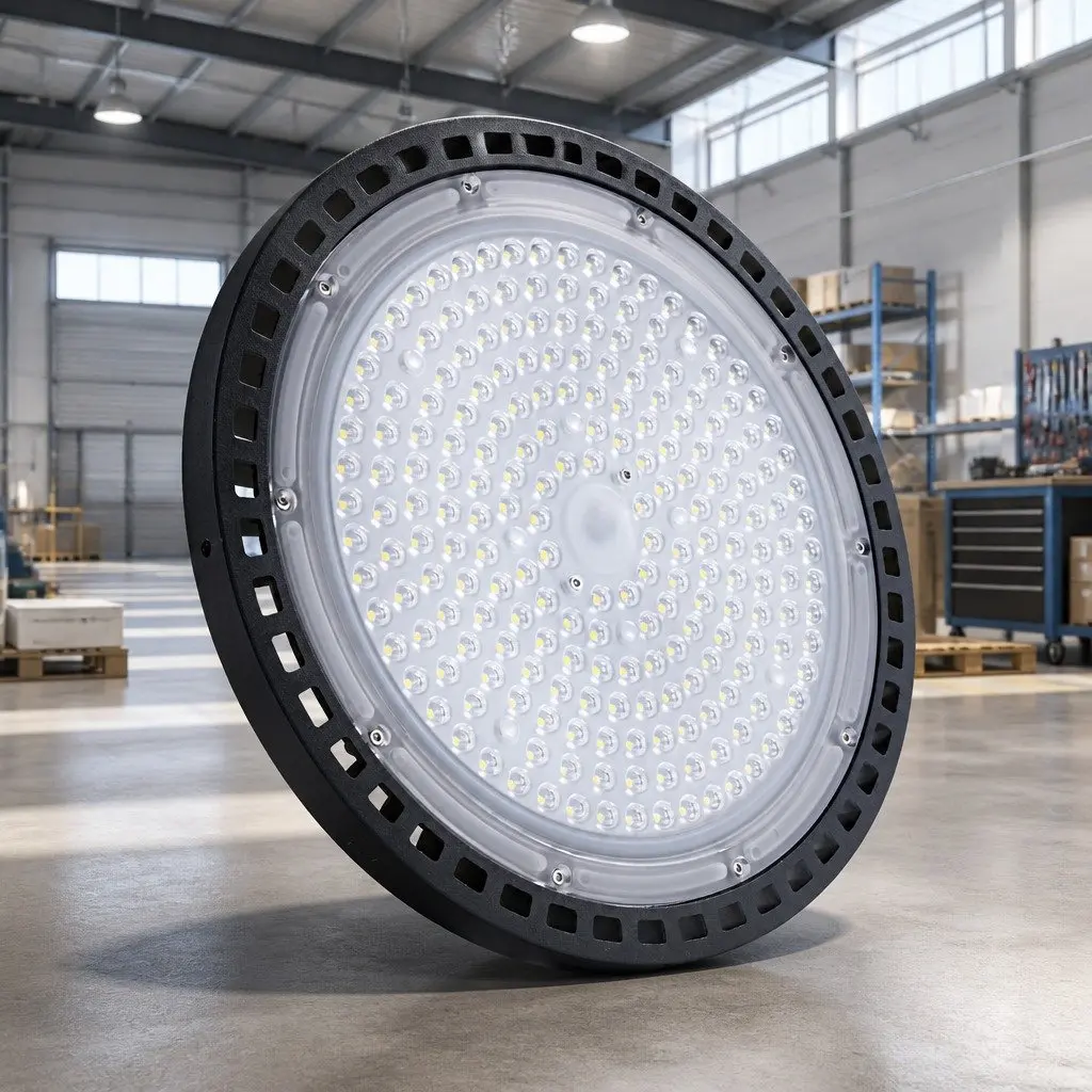 LED High Bay Light Black 150W Industrial Workshop Warehouse Ceiling Lamp