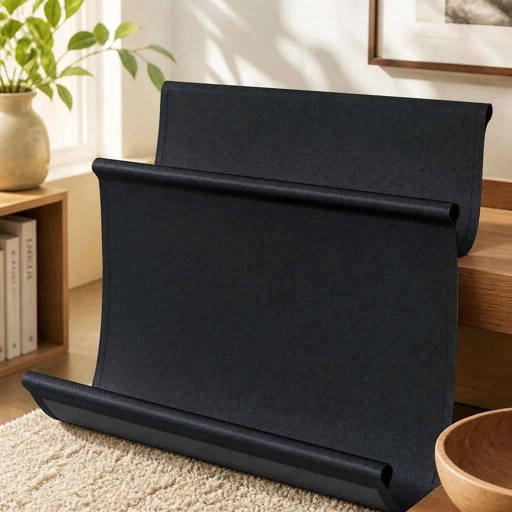 3-Tier Record Player Stand Brown and Black Compact Vinyl Storage Cabinet with Shelves for Turntable and Accessories
