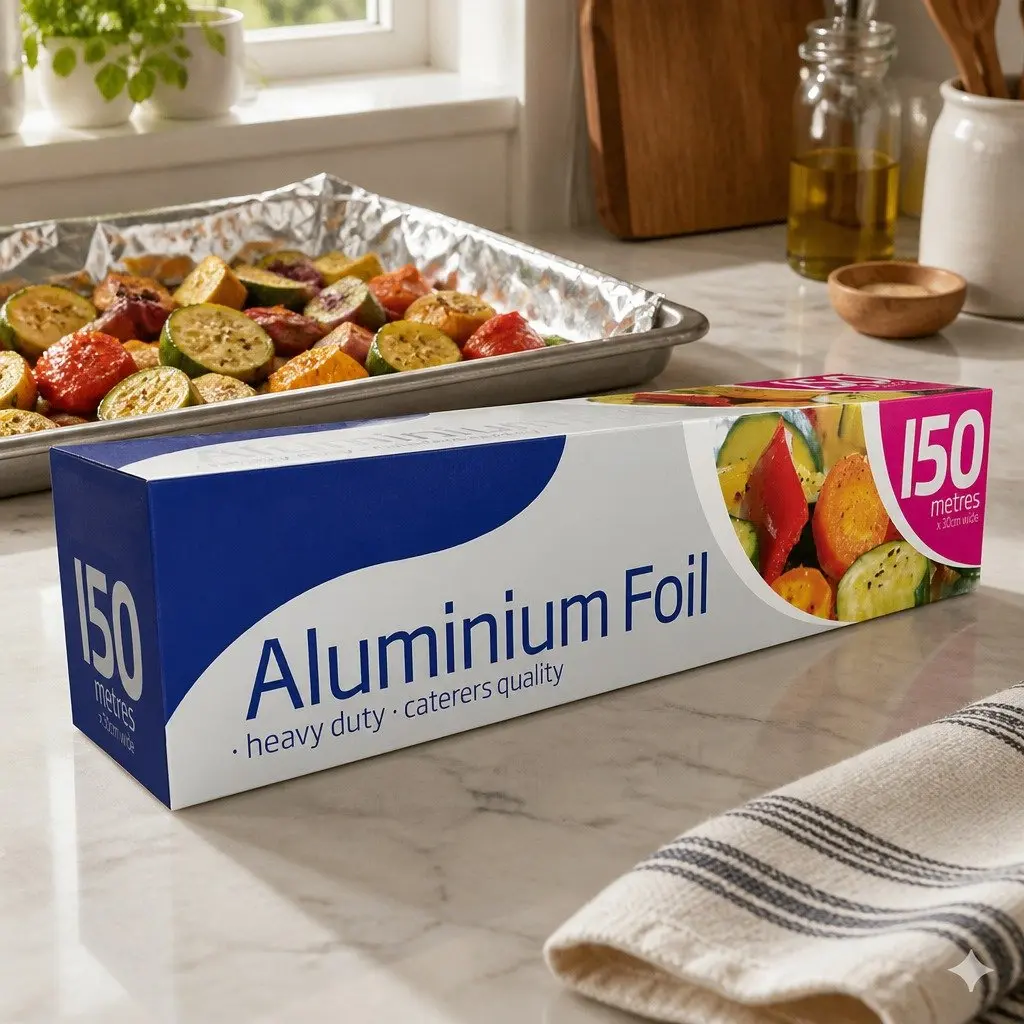 Aluminium Foil Roll 150m x 30cm Heavy Duty Kitchen Cooking Baking Food Storage