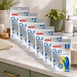 Kitchen and Bathroom Gloves Medium 2pk x6 Cleaning Protection Household Chores