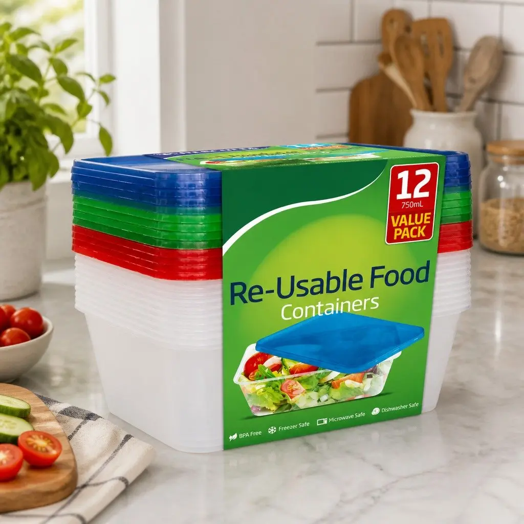 Storage with 750ml Takeaway Containers