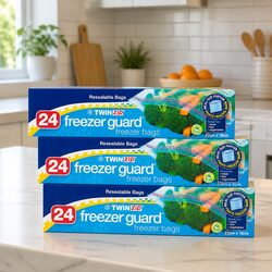 Freezer Guard Storage Bags 24pk x3 - Keep Your Food Fresh