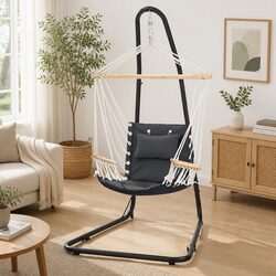 Concise Comfort: Hammock Chair with Steel Stand