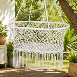 Cotton Hammock Chair for Relaxation, No Assembly Needed