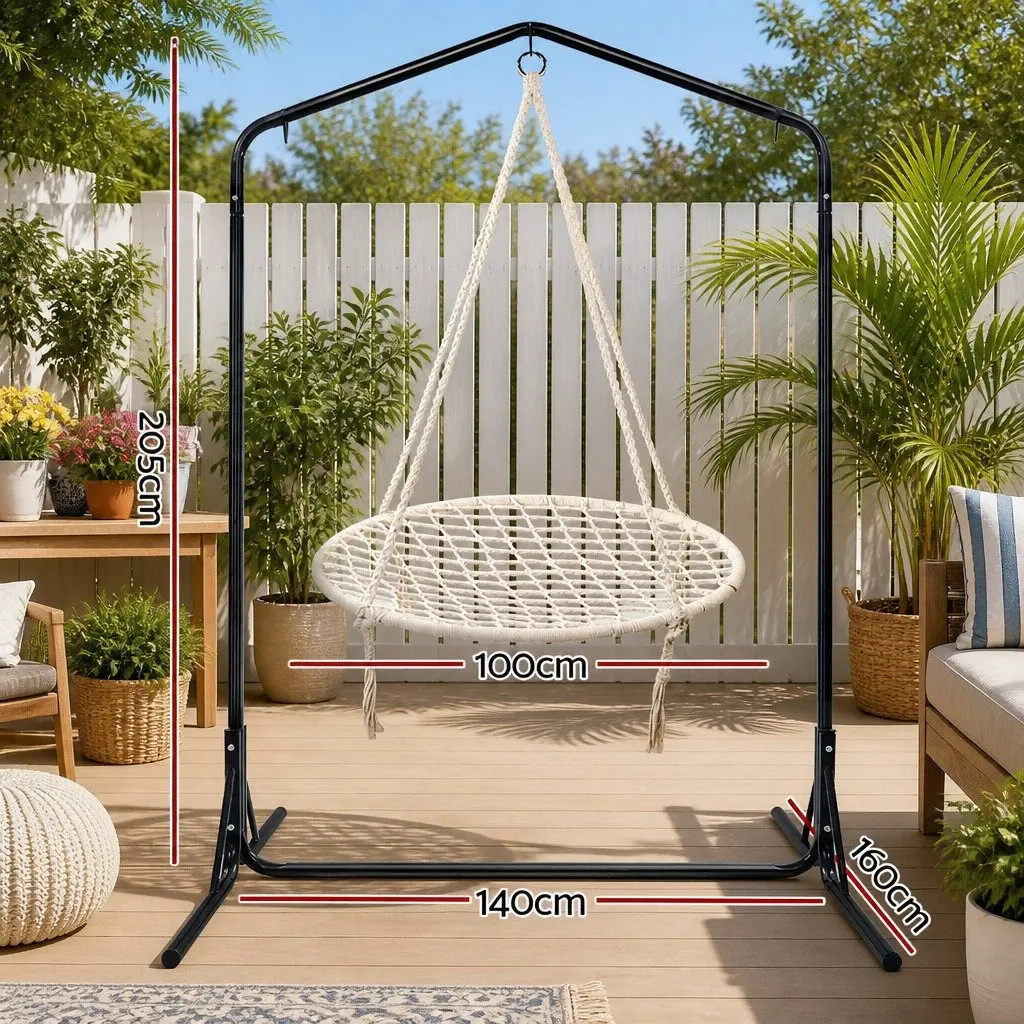 Hammock Chair and Stand Set in Cream