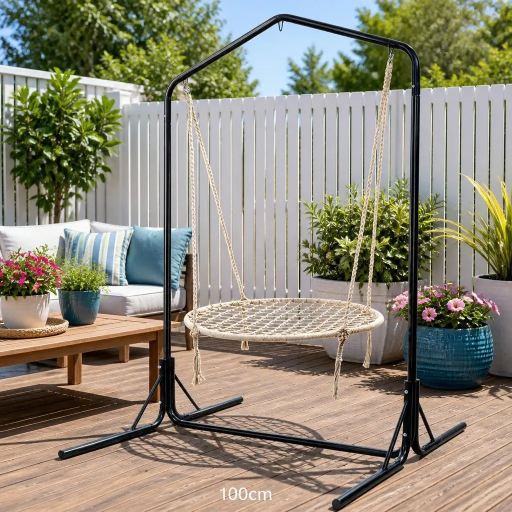 Hammock Chair and Stand Set in Cream