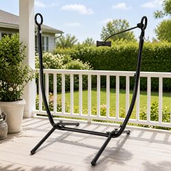 Simple Iron Hammock Chair Stand with Phone Holder