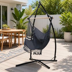 Compact Hammock Chair with Steel Stand - Simple and Strong