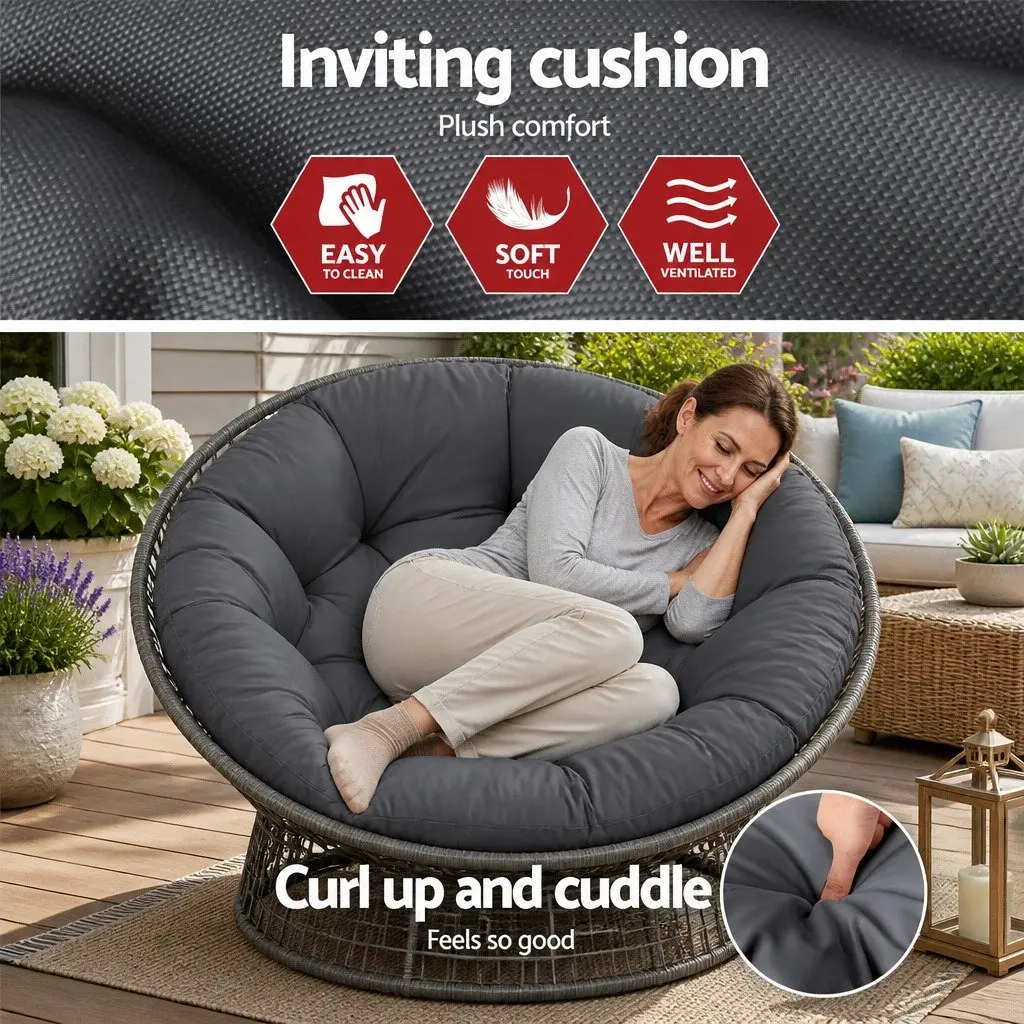 Hanging Egg Chair Pod Swing Outdoor Wicker Rattan Relaxation Seat with Stand